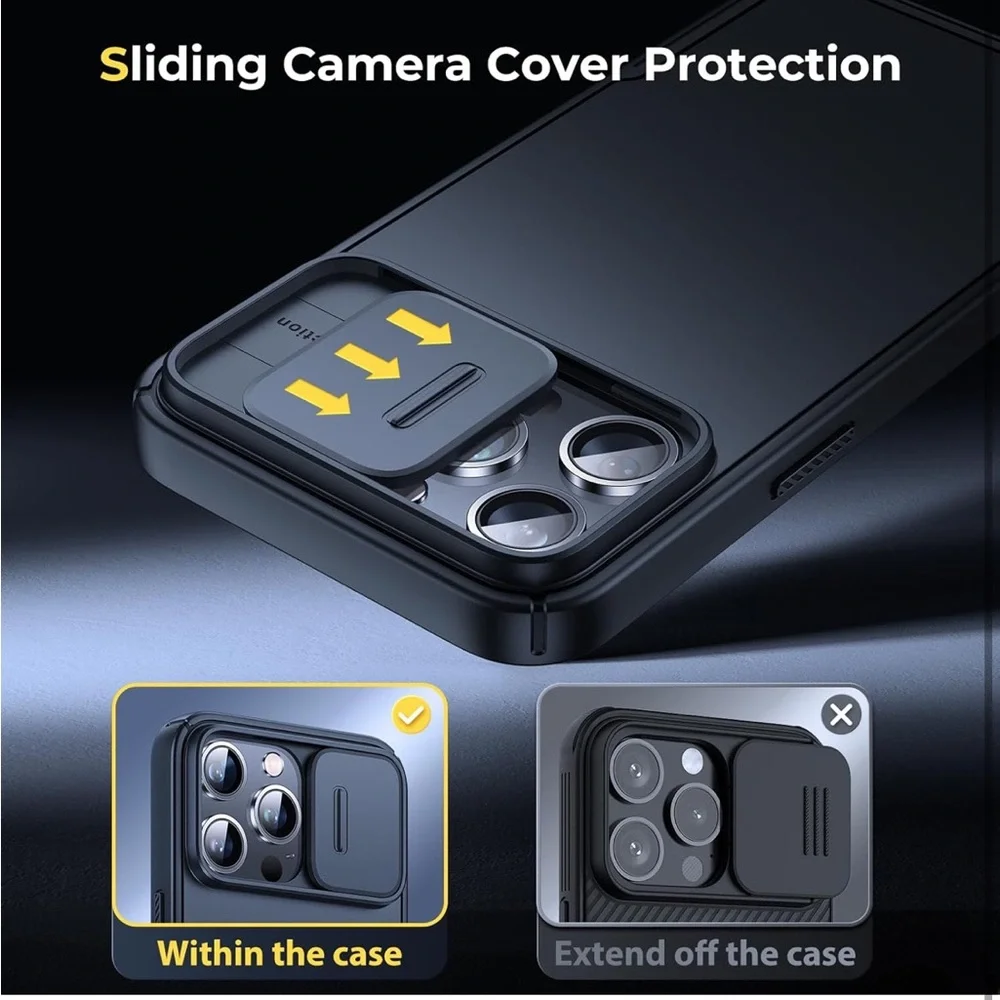 Humixx for iPhone 15 Pro Case Magnetic with Camera Cover